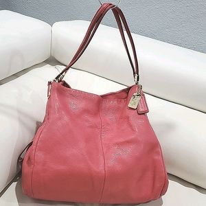 Coach Madison Phoebe Leather Shoulder Satchel Bag